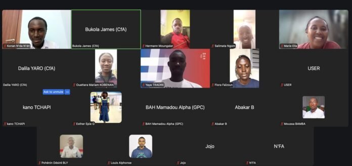 Online meeting of contributors to Lingua Libre, a tool for preserving African languages