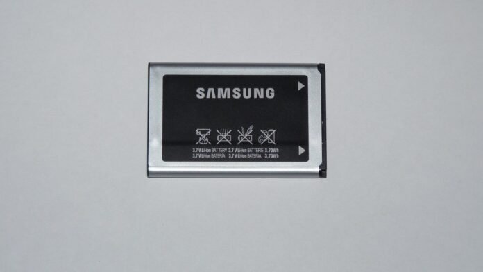 Removable Samsung mobile phone battery